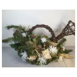 Christmas - Wicker Horn Table Top Decor Christmas - Wicker Horn Table Top Decor