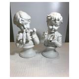 Vintage Japanese Bisque Figurines Unsigned Vintage Japanese Bisque Figurines Unsigned