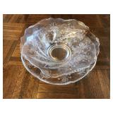 Vintage Delicate Etched Bowl w/ Under Plate