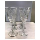 Etched Wine Glasses