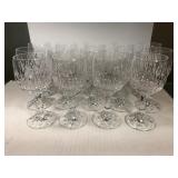 Cut Glass Wine Glasses Large Lot