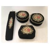 Embroidered German Vintage Travel Cases