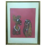 Large Matted Painting On Board Large Matted Painting On Board