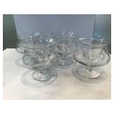 Shrimp Cocktail Etched Glass Bowls