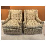 Vintage Down Arm Chairs Set Of 2