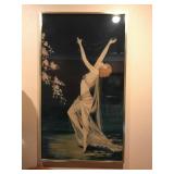 Vintage Dancing Woman Hand Done on Cloth Vintage Dancing Woman Hand Done on Cloth