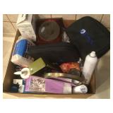 Personal care items, box full, hand mirrors,