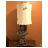 Vintage Ornate Victorian Style Bust Lamp