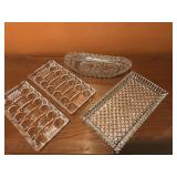 Cut Glass Relish Trays