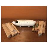 Vintage Porcelain Pig Skewer Holder & More Vintage Porcelain Pig Skewer Holder & More