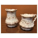 Rare Antique Sterling Porcelain Creamer & Vase Rare Antique Sterling Porcelain Creamer & Vase