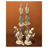 Angel Candelstick Holders with Candles