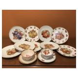 Collection of German Fruit Plates & Cups Collection of German Fruit Plates & Cups