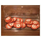Vintage Moon Star Crest & Seal Poker Chips Vintage Moon Star Crest & Seal Poker Chips
