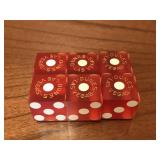 Dunes Casino Vintage Red Dice