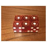 Dunes Casino Vintage Red Dice