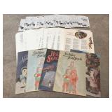 Vintage Review Journal Holiday Song Books & More