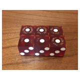 Dunes Casino Vintage Red Dice