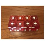 Dunes Casino Vintage Red Dice