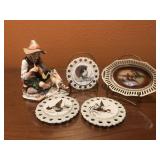 Vintage Pheasent Coasters, Bowl, & More