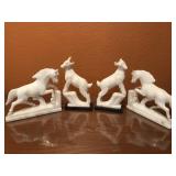 Vintage Alabaster Horse & Marble Goat Figurines Vintage Alabaster Horse & Marble Goat Figurines