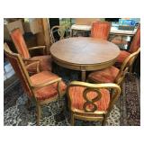 Round to Oval Dining Wood Dining Table & Chairs Round to Oval Dining Wood Dining Table & Chairs