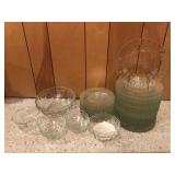 Vintage Scalloped Edged Glass Dining Service Vintage Scalloped Edged Glass Dining Service