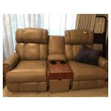 Leather Dual Recliner Sofa