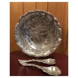 Arthur Court Thanksgiving Bunnies Salad Bowl Arthur Court Thanksgiving Bunnies Salad Bowl