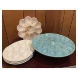 Vintage Deviled Eggs Serving Plates