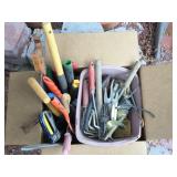 A box full of gardening tools and more