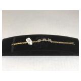 14k GOLD & Diamond initial bracelet, 10.3g 14k GOLD & Diamond initial bracelet, 10.3g