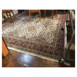 Burgandy, Green & Cream Area Rug