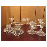 Vintage Cut Glass Candle Holders Vintage Cut Glass Candle Holders
