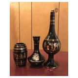 Dakas Keramik Hand Made 24 KT Gold Vase & More