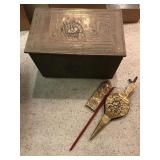 Fireplace Vintage Bellows, Kindling Box & More