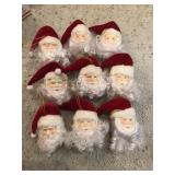 Vintage Santa Heads with Porcelain Faces Vintage Santa Heads with Porcelain Faces