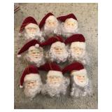 Vintage Santa Heads with Porcelain Faces