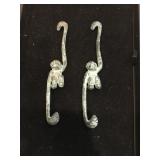 Cast Iron Vintage Barrel Monkey Hanging Cast Iron Vintage Barrel Monkey Hanging