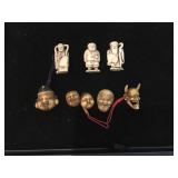 Resin Vintage Netsuke Asian Miniature Figures