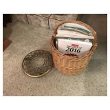 Plant, Basket with Cookbooks Plant, Basket with Cookbooks
