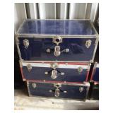 3 Vintage trunks 30inX16inX12in