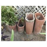 Four Terracotta Planters