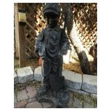 Boy with Shovel Outdoor Statue