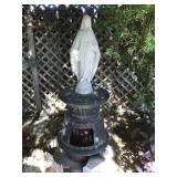 Vintage Pot Belly Stove with Attached Statue Vintage Pot Belly Stove with Attached Statue