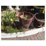 Group of Three Outdoor Pots Group of Three Outdoor Pots