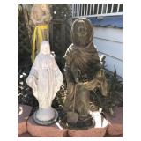 Mary & St Fransis of Assisi Statues