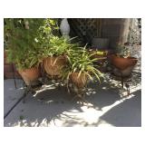 Group of Three Metal Plant Stands Group of Three Metal Plant Stands