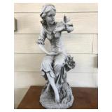 Girl Sitting on Tree Stump Statue Girl Sitting on Tree Stump Statue