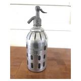Antique La Moderna Metal Clad Seltzer Bottle Antique La Moderna Metal Clad Seltzer Bottle